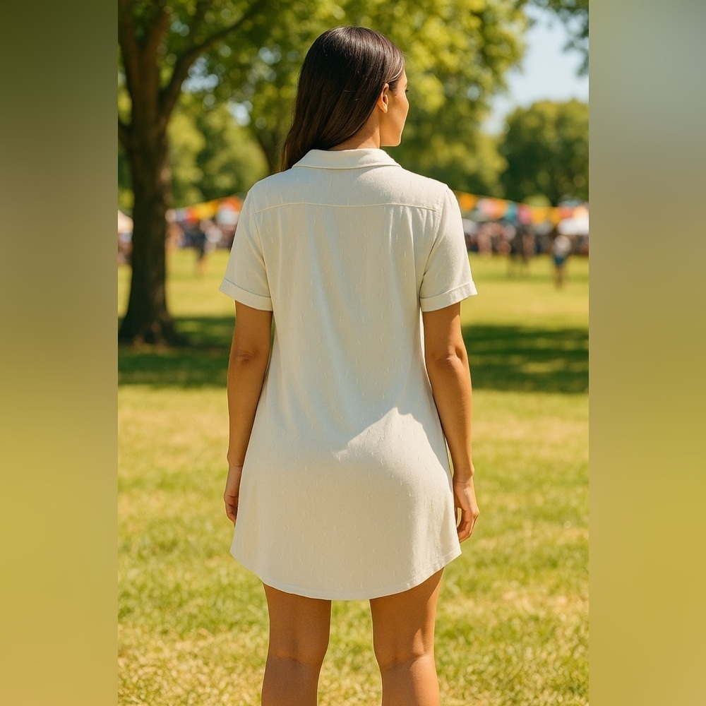 Anthropologie Barok Paris Blouse Linen Tunic Dress Sports Tennis NWT S #999 - Picture 2 of 9